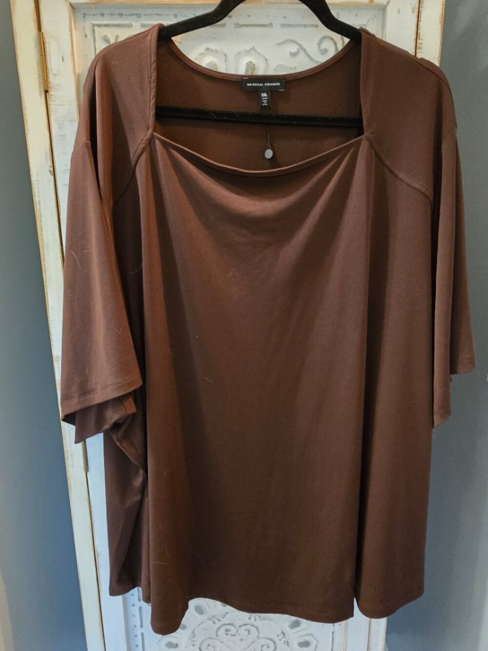 Universal Standard Liquid Jersey Short Sleeve Top - Black cherry - Size 3XL NWT